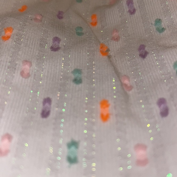 White flutter dress with silver and color details size 4t - Picture 5 of 7